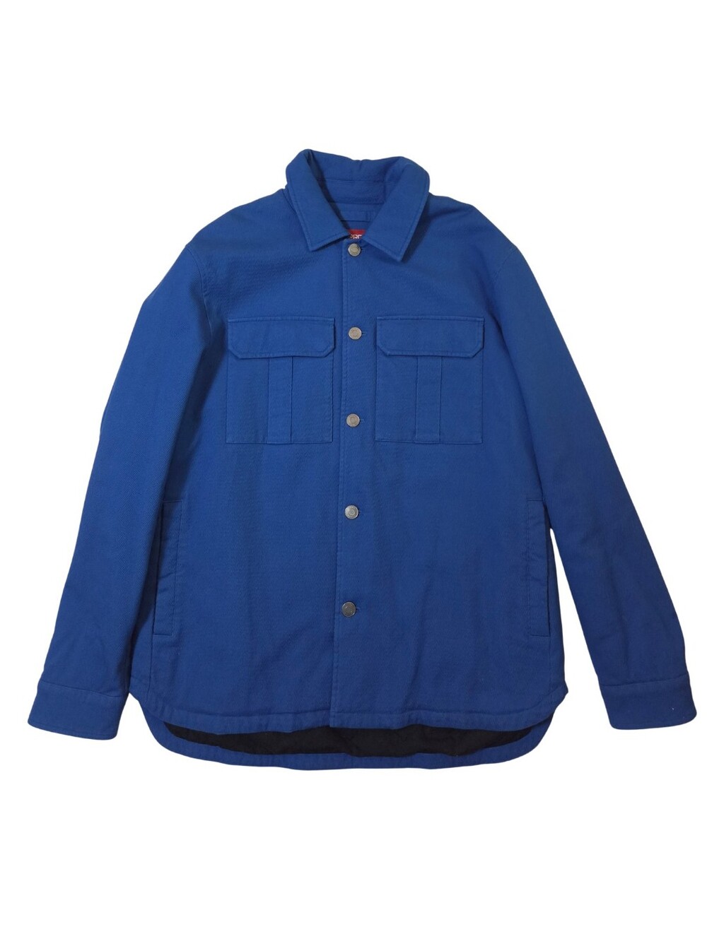 Esprit Mens L Jacket Blue Chore Barn Fisherman Nautical Quilted Lining Shacket